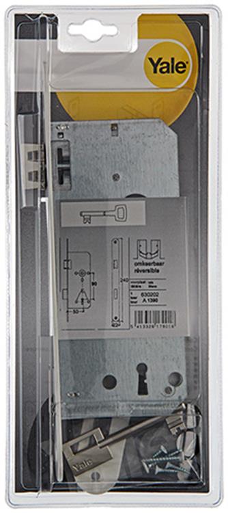 Yale 1019069 - 1 cerradura de embutir blanca a1390 24 bb 50mm | 1 pieza