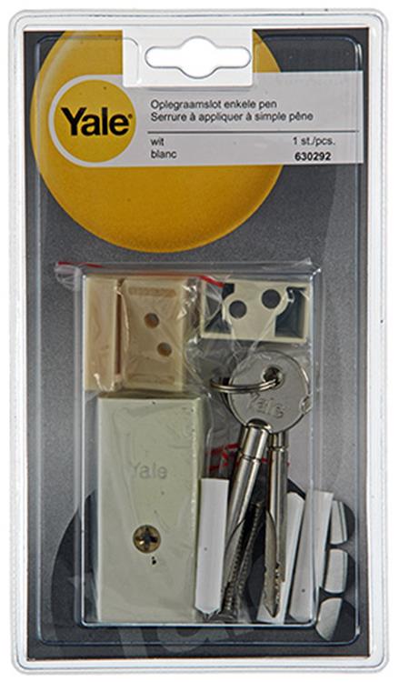 Yale 1019096 - 1 cerradura de marco base, pasador único, blanco | 1 pieza
