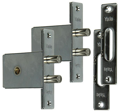 Yale 1019103 - Serratura da infilare di sicurezza a 2 chiavi singole doppia serratura | 1 pz