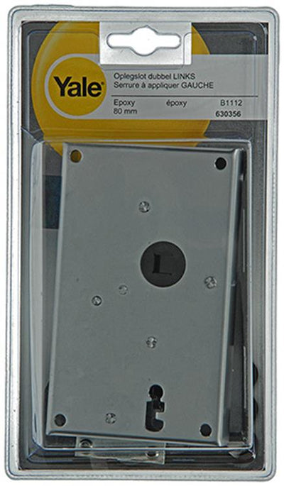 Yale 1019126 - serratura da applicare epossidica doppia l b1112-00 80mm | 1 pz