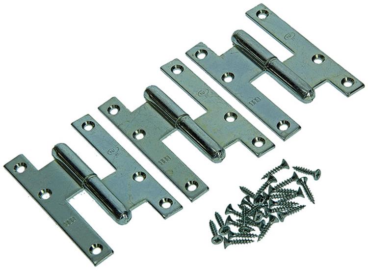 Yale 1019129 - 3 bisagras acero bicromatado r 110x70mm | 2 piezas
