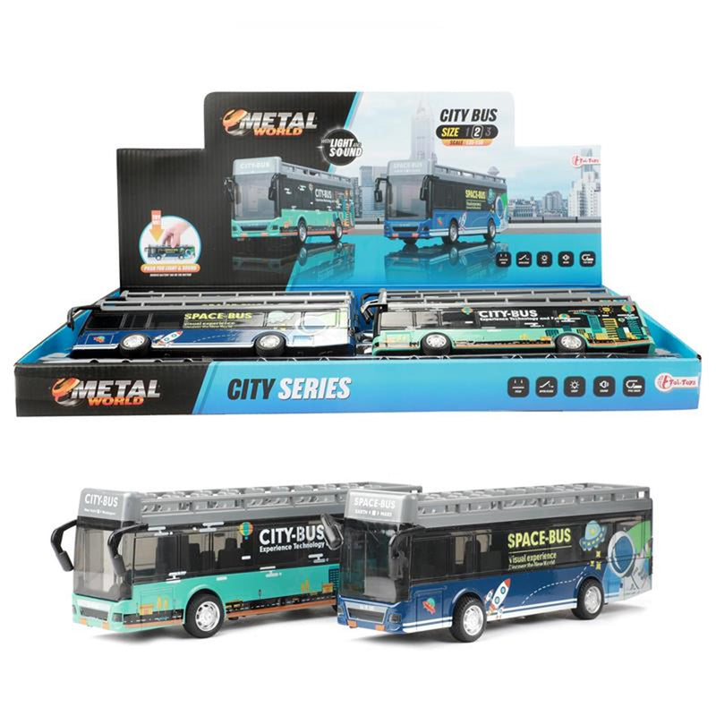 Toi-toys toi toys stadsbus 21cm pull back