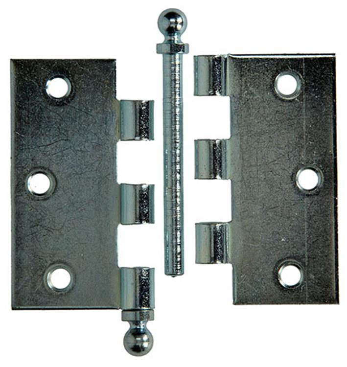 Yale 1019137 - 3 bisagras pomo de bola galvanizadas 76x76mm | 2 piezas