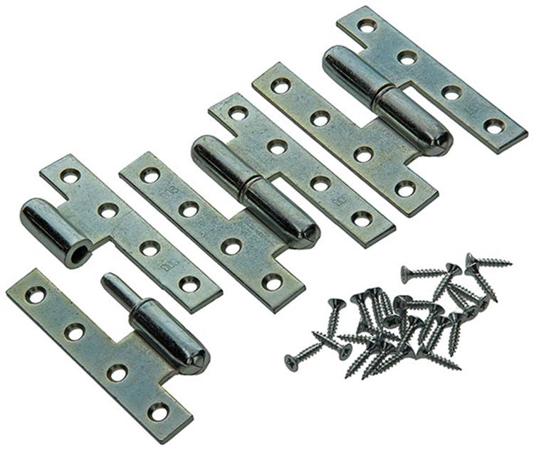 Yale 1019142 - 3 bisagras pesadas con bisagras, esquina derecha izquierda 110x70mm | 2 piezas