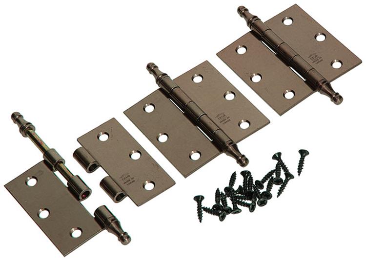 Yale 1019146 - Cerniere pomello 3 vasi bronzato 76x76mm | 2 pezzi
