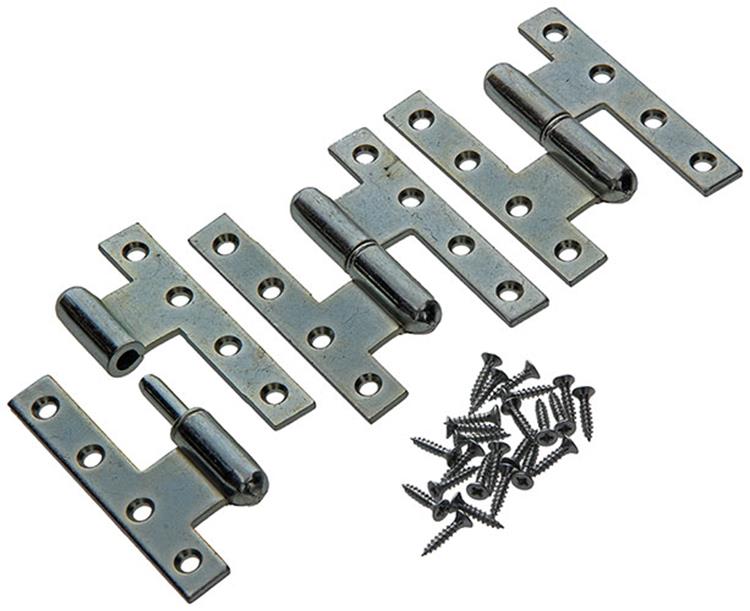 Yale 1019149 - 3 bisagras pesadas con bisagras, esquina derecha izquierda 110x80mm | 2 piezas