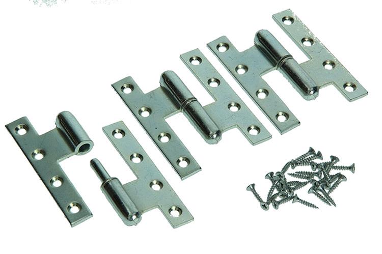 Yale 1019150 - 3 bisagras pesadas con bisagras, esquina derecha, derecha 110x80mm | 2 piezas