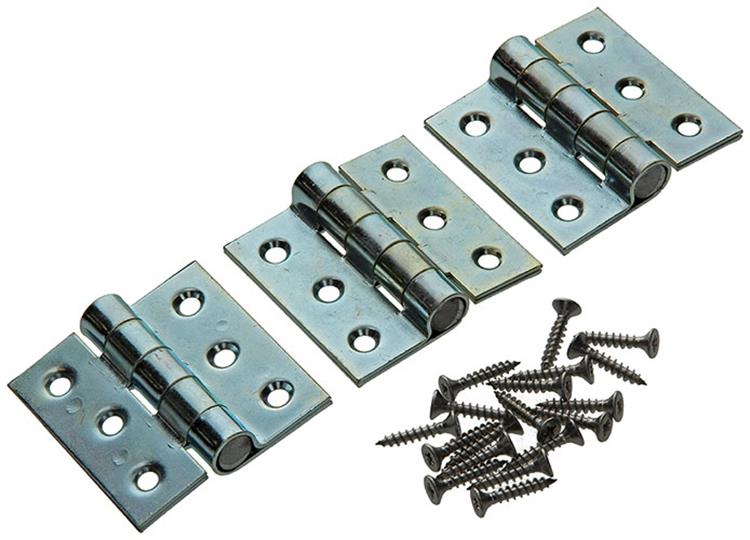 Yale 1019151 - 3 briquetas de hierro 1 hoja plegada 2 1 2 pulgadas | 2 piezas
