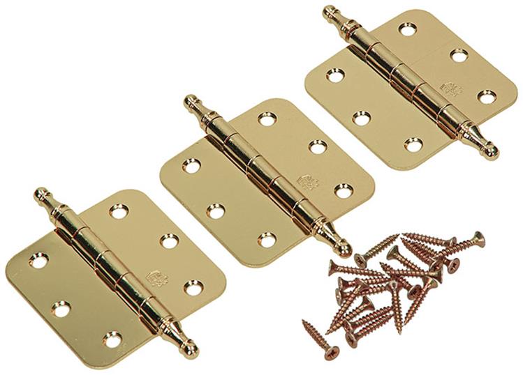 Yale 1019152 - Bisagra pomo 3 jarrones vermess. esquina biselada 76x76mm | 2 piezas