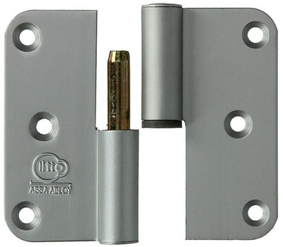 Yale 1019154 - 3 paumellen alu natuur afger. hoek links 80x80mm | 5 stuks