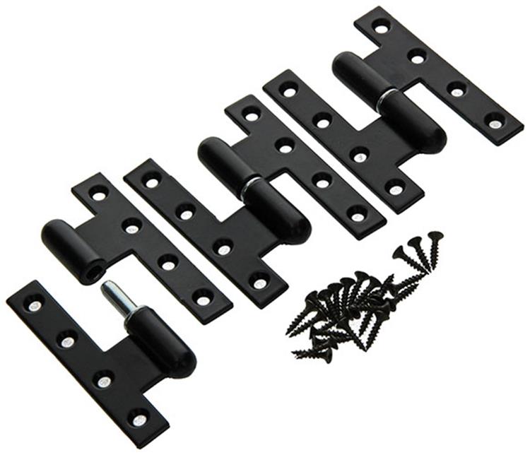 Yale 1019163 - 3 bisagras pesadas enlucidas en negro, izquierda 110x80mm | 2 piezas