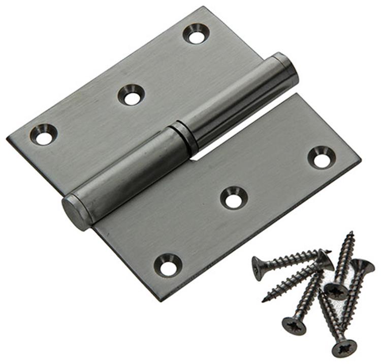 Yale 1019167 - 1 bisagra de acero inoxidable derecha con ángulo recto 80 x 82 | 2 piezas