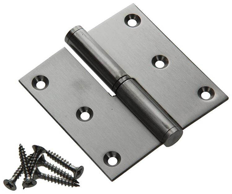 Yale 1019168 - 1 bisagra acero inoxidable izquierda con ángulo recto 80 x 82 | 2 piezas