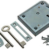 Yale 1019172 - 1 cerradura de bodega de superficie chapada r 70mm | 3 piezas