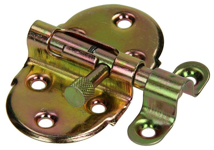 Yale 1019197 - pestillo de resorte con soporte de bloqueo, bicromatado 40mm | 5 piezas