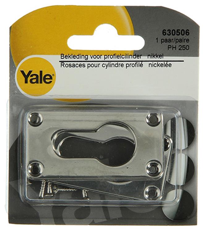 Yale 1019200 - 2 cilindros perfilados niquelados, ph250 | 3 piezas