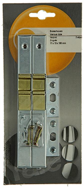 Yale 1019204 - 2 guías de tubo galvanizado 17x13mm 160mm | 5 piezas
