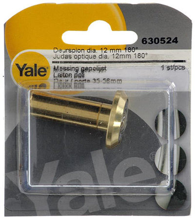 Yale 1019209 - deurspion 180° messing gepolijst ø12mm | 3 stuks