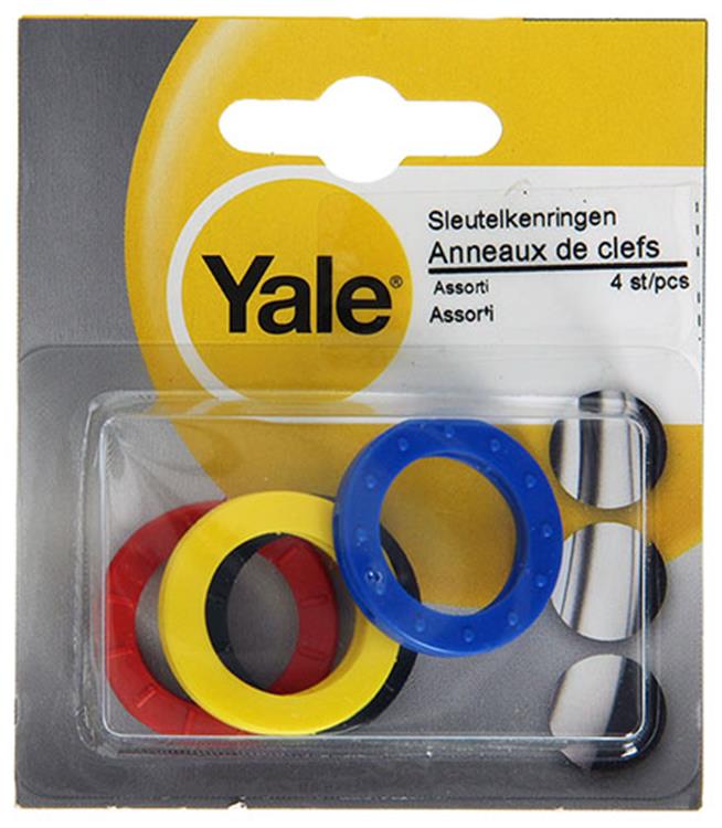 Yale 1019210 - 4 llaveros llaves plast.vr vkt | 10 piezas