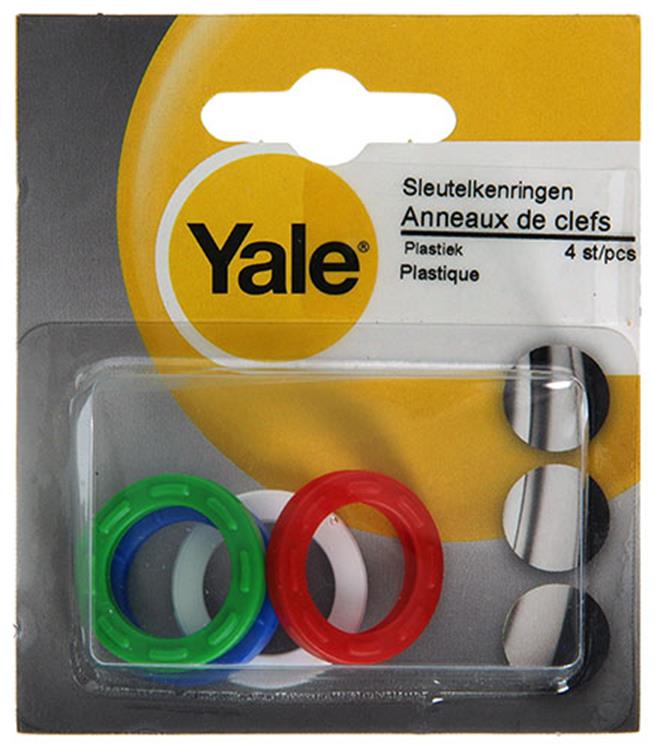 Yale 1019215 - 4 llaveros plástico div. colores | 10 piezas