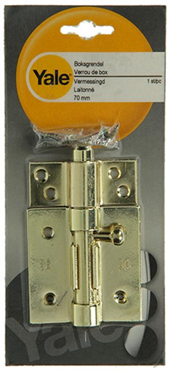 Yale 1019229 - 1 boksgrendel vermessingd 70mm | 5 stuks