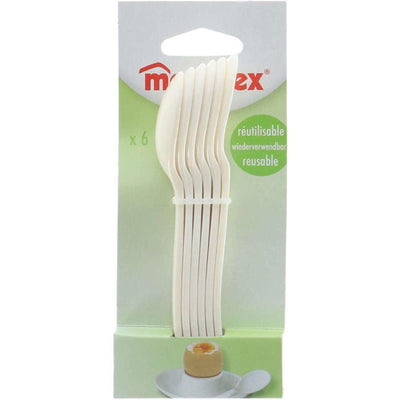 Metaltex metaltex huevo cucharas 6 piezas blancas