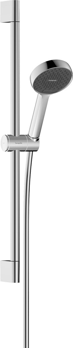 Hansgroheactivatera s - set doccia - ecosmart water saving - comando a pulsante select - 95mm - con asta scorrevole - 65 cm - 2 funzioni getto - cromo