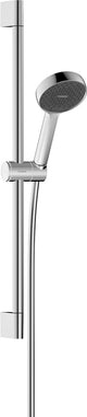 Hansgroheactivatera s - set doccia - ecosmart water saving - comando a pulsante select - 95mm - con asta scorrevole - 65 cm - 2 funzioni getto - cromo