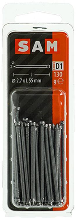 Mack 1017142 - clavo cabeza redonda 130 gr 2,7 x 55 mm | 5 piezas