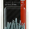 Mack 1017175 - clavo cabeza redonda acero endurecido 45 grados 1,6 x 25 mm | 10 piezas