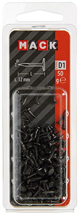 Mack 1017193 - bloque clavo acero pavonado 50 gr12 mm | 10 piezas