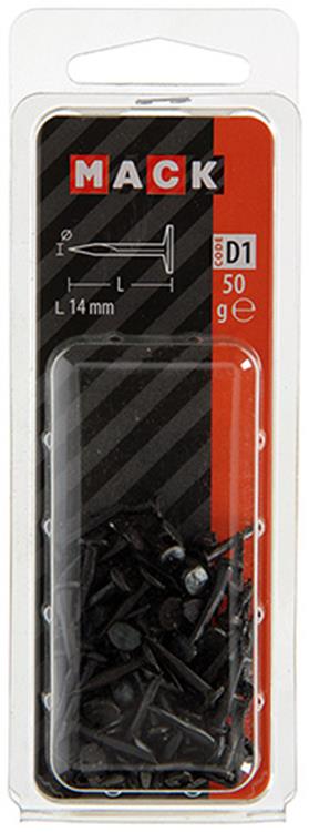 Mack 1017194 - bloque clavo acero pavonado 50 gr14 mm | 10 piezas