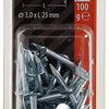 Mack 1017202 - clavo de esquisto de acero galvanizado 100 gr 3,0 x 25 mm | 5 piezas