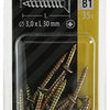 Mack 1017219 - tornillo para aglomerado con cabeza chapada en amarillo 35 piezas 3,0 x 30 mm | 10 piezas