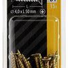 Mack 1017237 - tornillo para aglomerado con cabeza chapado en amarillo 15 piezas 4,0 x 50 mm | 10 piezas