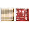 Vivi gade lámina decorativa y hoja transfer, cascanueces, Papá Noel y bailarina, hoja 15x15 cm, dorado, rojo, blanco, 4 hojas 1 caja