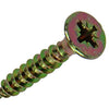 Mack 1017253 - tornillo para aglomerado con cabeza chapada en amarillo 15 piezas 5,0 x 30 mm | 10 piezas