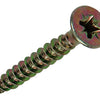 Mack 1017254 - tornillo para aglomerado con cabeza chapada en amarillo 13 piezas 5,0 x 35 mm | 10 piezas