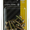 Mack 1017271 - tornillo para aglomerado cabeza cilíndrica chapado en amarillo 35 piezas 4,0 x 16 mm | 10 piezas