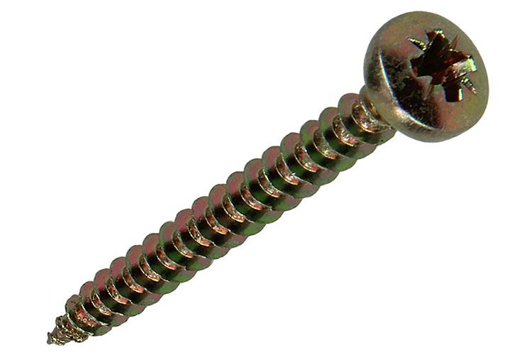 Mack 1017275 - tornillo para aglomerado cabeza cilíndrica chapado en amarillo 15 piezas 4,0 x 40 mm | 10 piezas