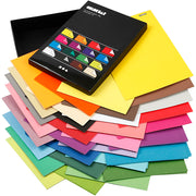 Https: www.cchobby.nl color-bar-papier-a4-vel-210x297-mm-100-gr-diverse-kleuren-16x10-vel-1-doos - afbeelding 1
