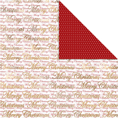Carta fantasia Vivi gade, buon natale e pois, foglio 30,5x30,5 cm, 180 gr, oro, 3 fogli 1 scatola