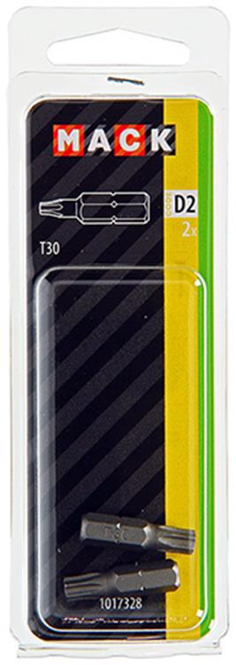 Mack 1017328 - punta torx acero sin tratar 2 piezas t 30 | 10 piezas