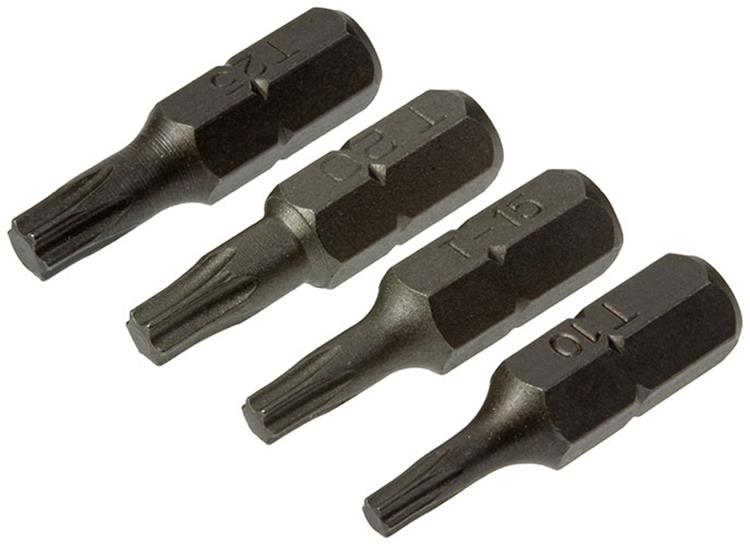 Mack 1017329 - punta torx acero sin tratar 4 piezas t10-15 20-25 | 10 piezas