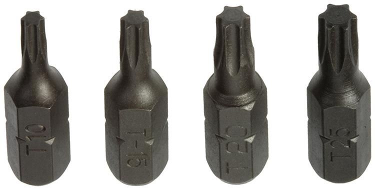 Mack 1017329 - punta torx acero sin tratar 4 piezas t10-15 20-25 | 10 piezas