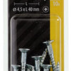 Mack 1017332 - tornillo con cabeza, acero galvanizado. 10 piezas 4,5 x 40 mm | 10 piezas