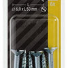 Mack 1017366 - tornillo para madera cabeza avellanada galvanizado 6 piezas 6,0 x 50 mm | 10 piezas