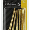 Mack 1019655 - tornillo para madera cabeza avellanada latón 6 piezas 4,5 x 40 mm | 10 piezas