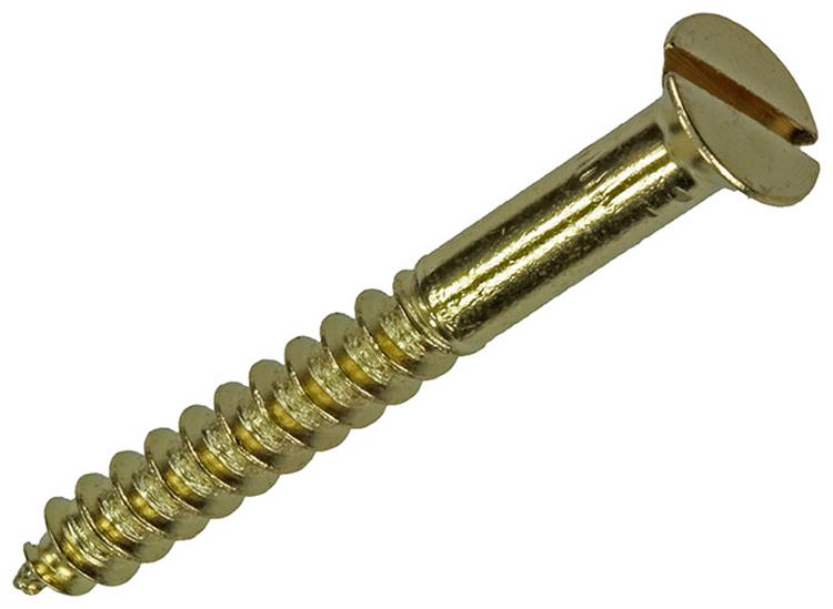 Mack 1019656 - tornillo para madera cabeza avellanada latón 4 piezas 5,5 x 50 mm | 10 piezas