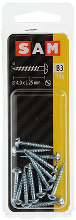 Mack 1017373 - tornillo para madera cabeza troncocónica acero galvanizado 14 piezas 4,0 x 25 mm | 10 piezas